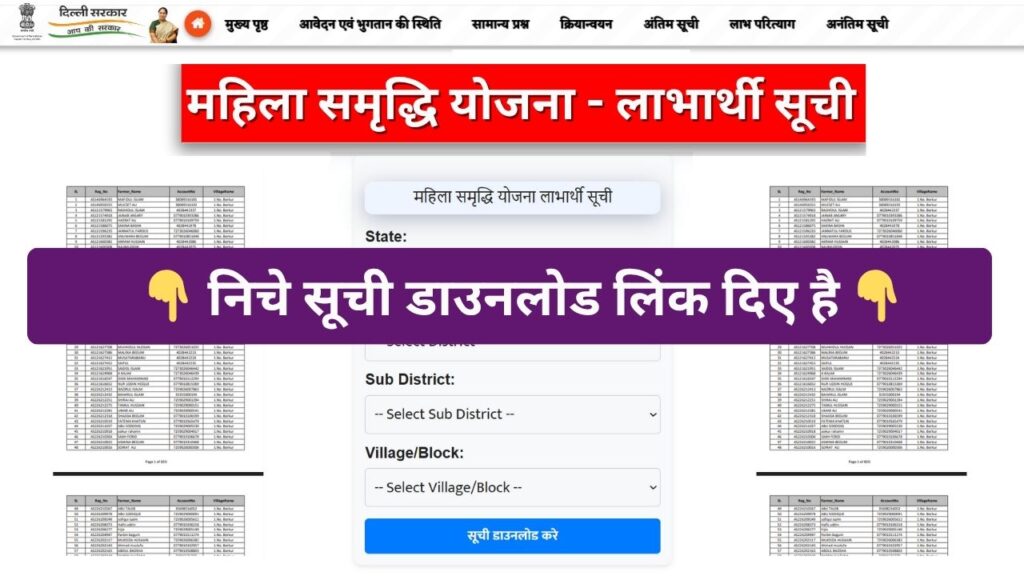 महिला समृद्धि योजना